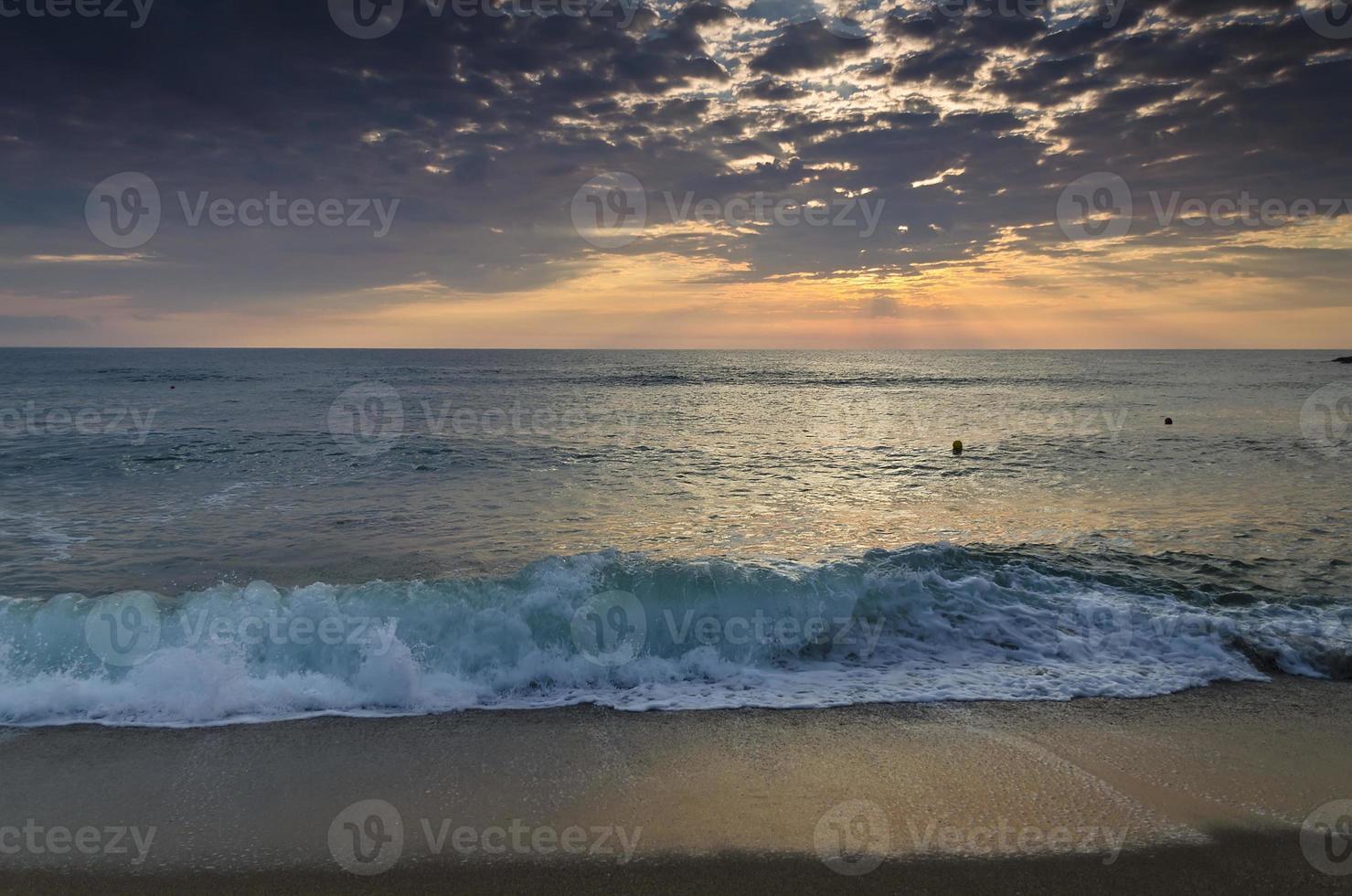 Eternity on Bulgarian sandy shore near sunrise meditation photo