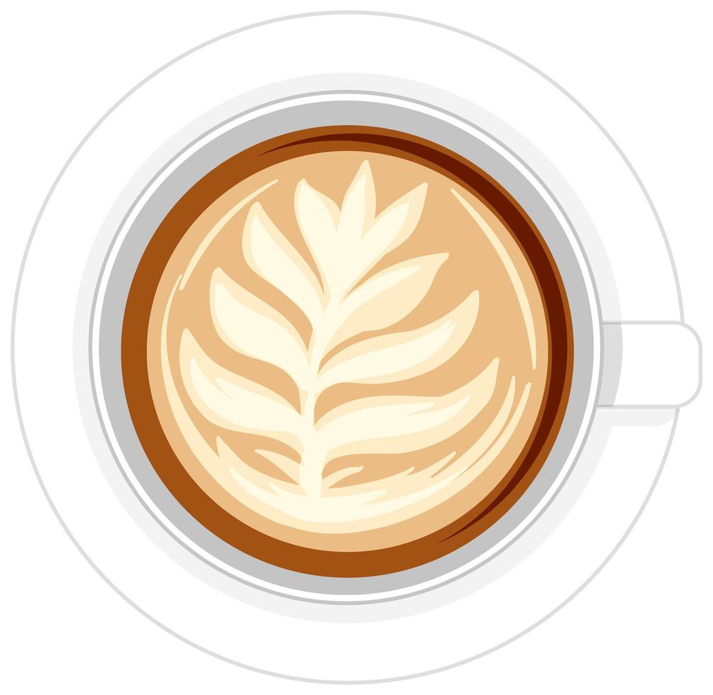 Taza de café aislado sobre fondo blanco. vector