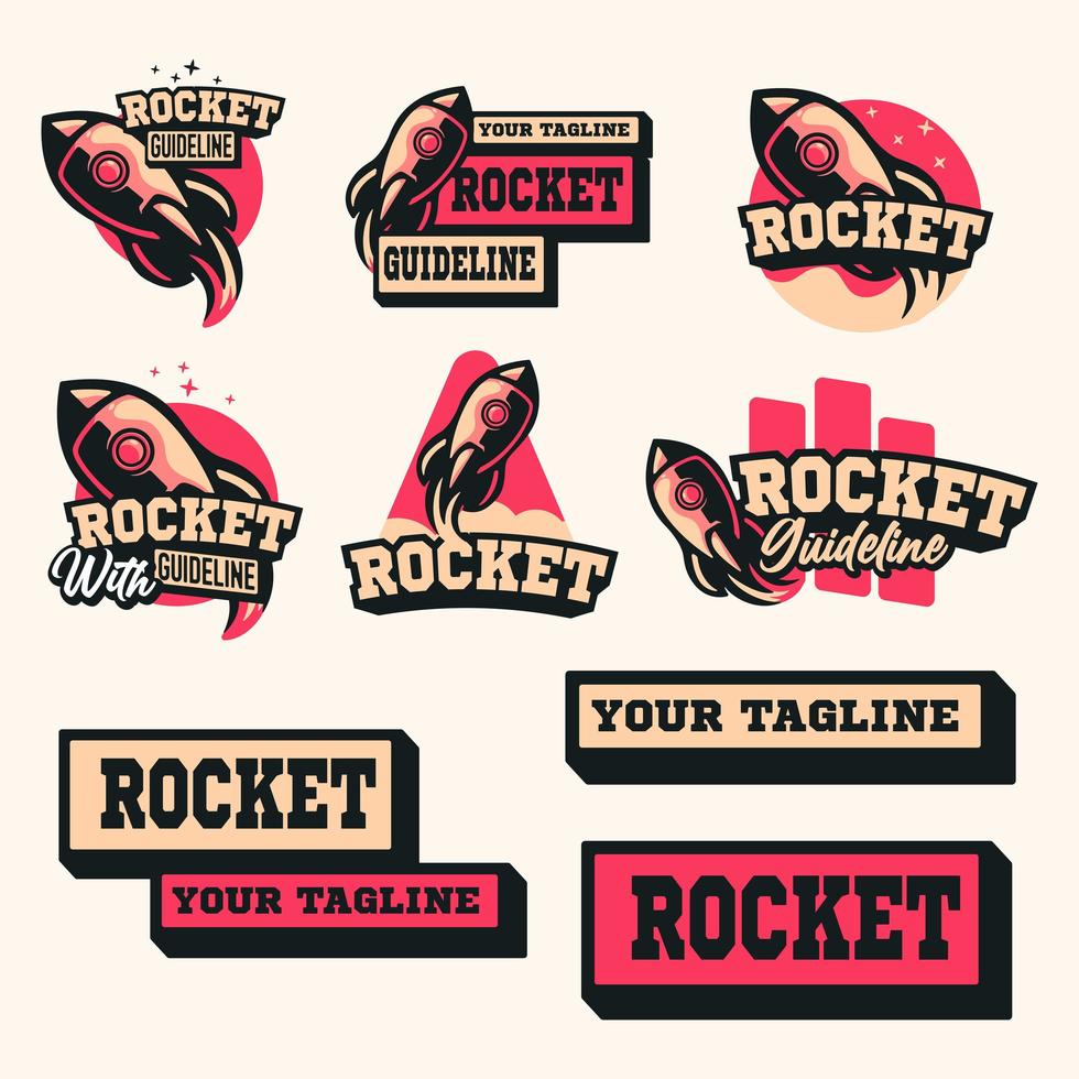 Rocket Logo Set vector