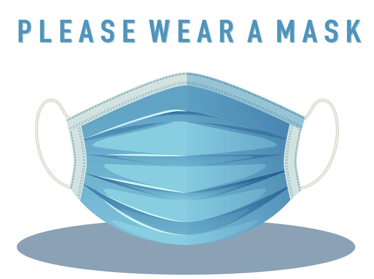 Please wear mask sign on white background vector