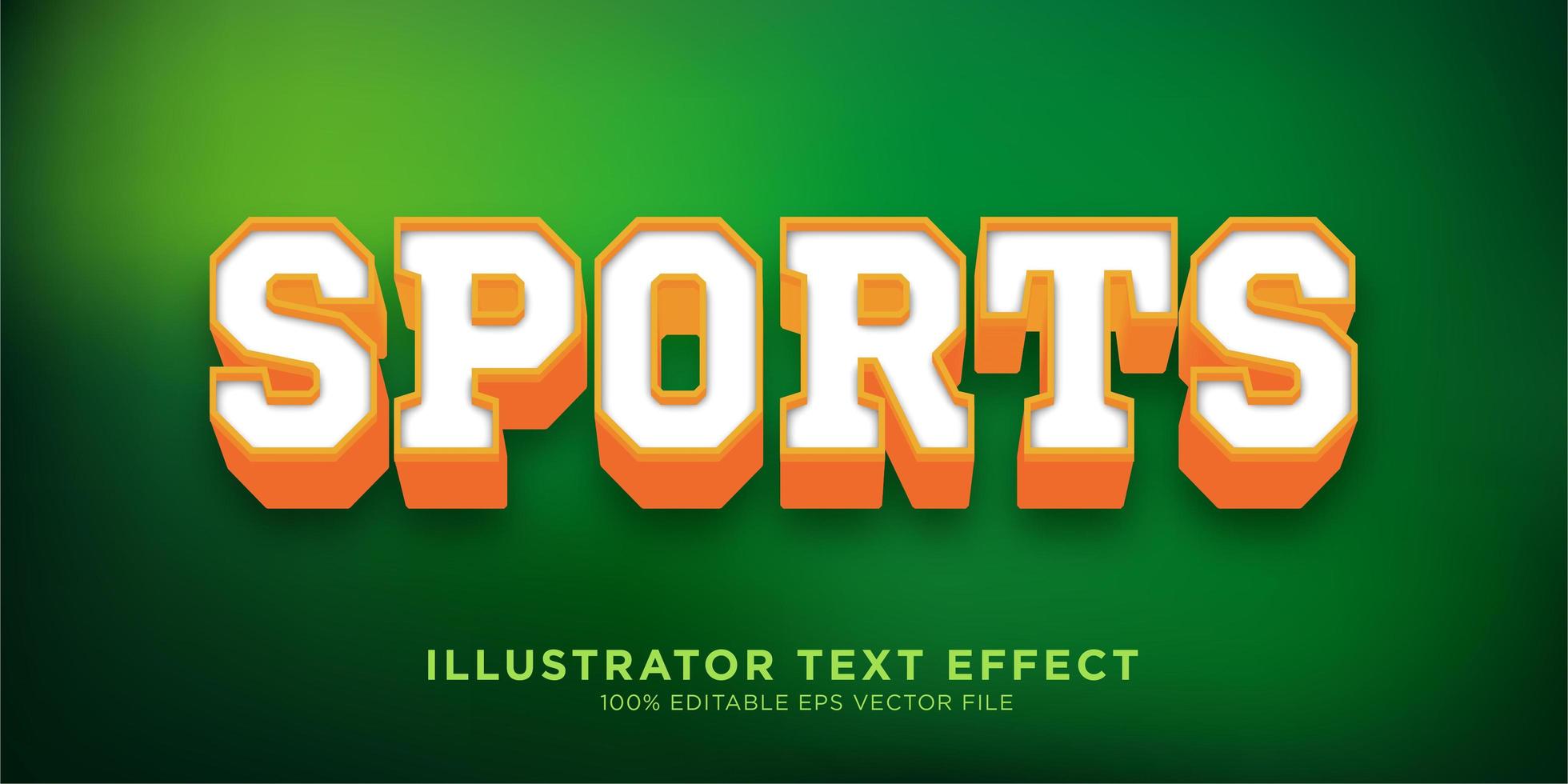 diseño de efectos de texto deportivo vector