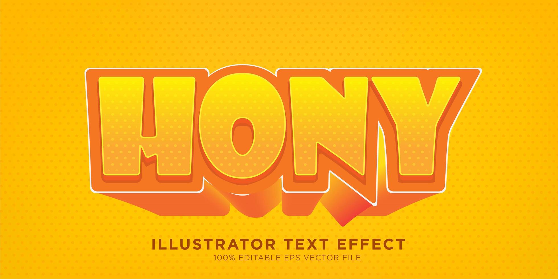 Honey Text Effect Design Effect vector