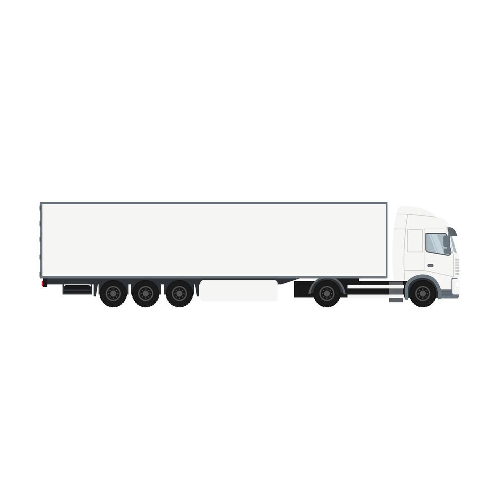 Cargo Container Trailer Truck vector