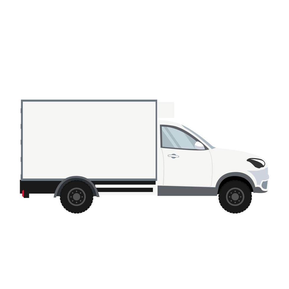 Truck with Refrigeration Chamber for Delivery vector