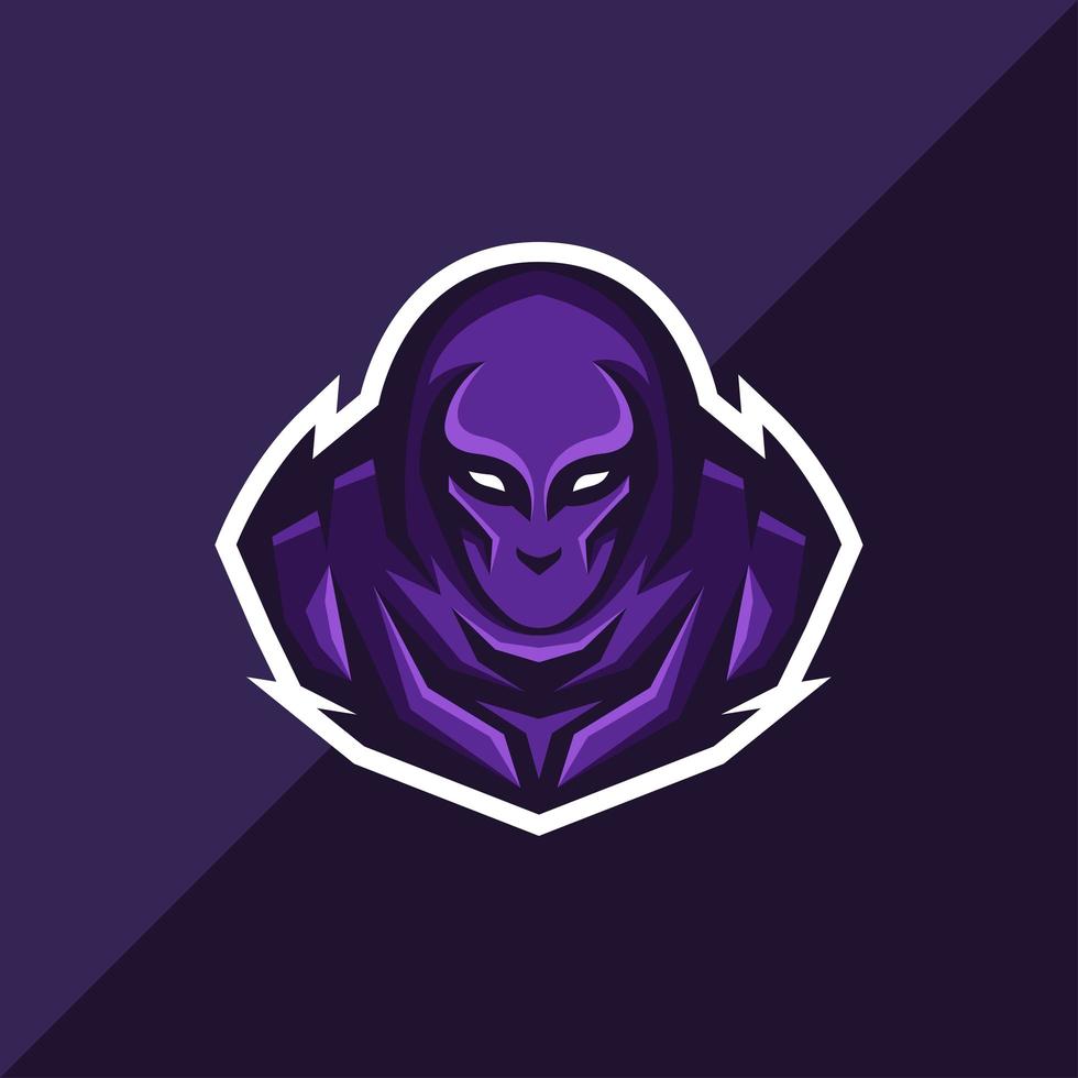 Ninja mascot for esport gaming vector