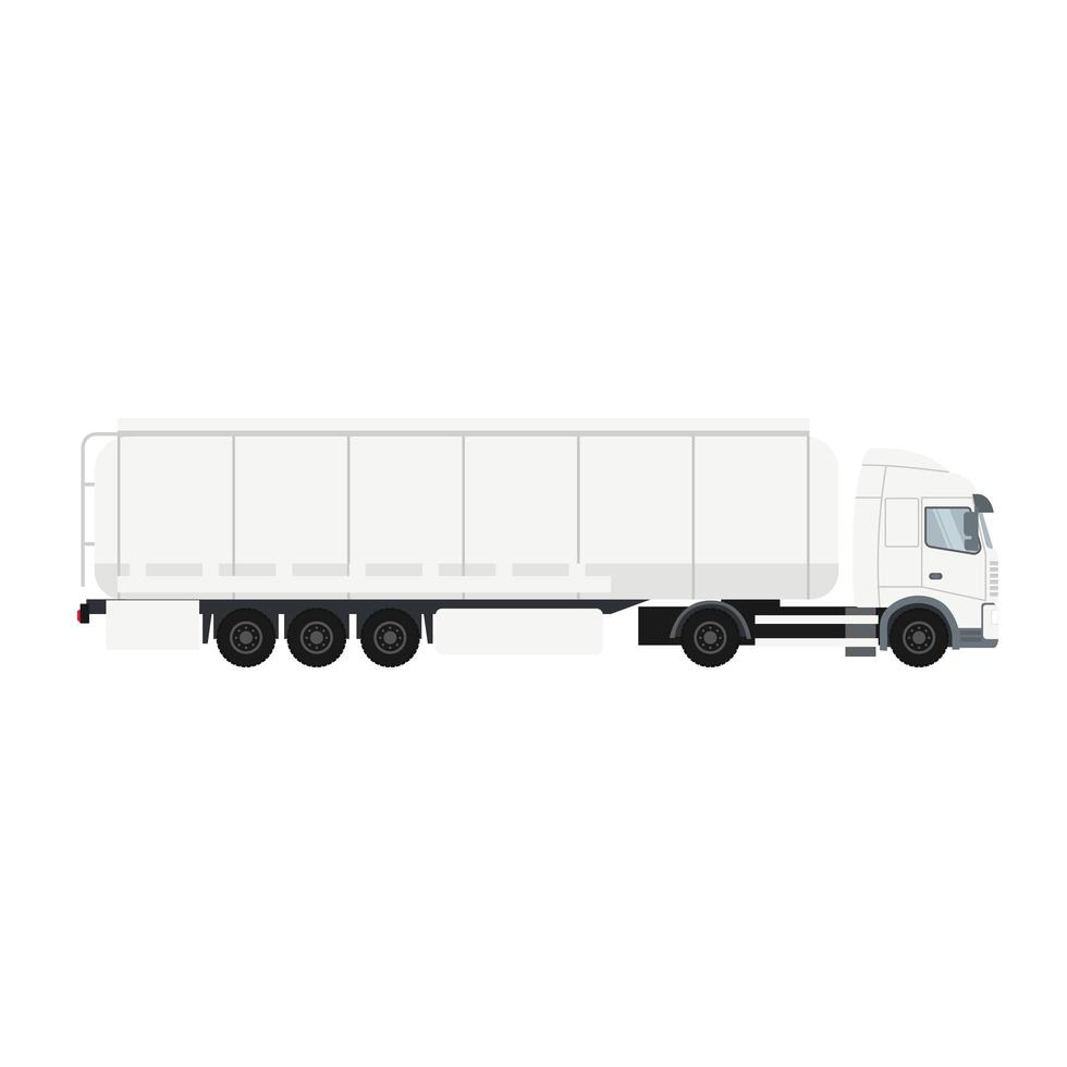 Trailer Truck with Cistern Heavy Transport Vehicle vector