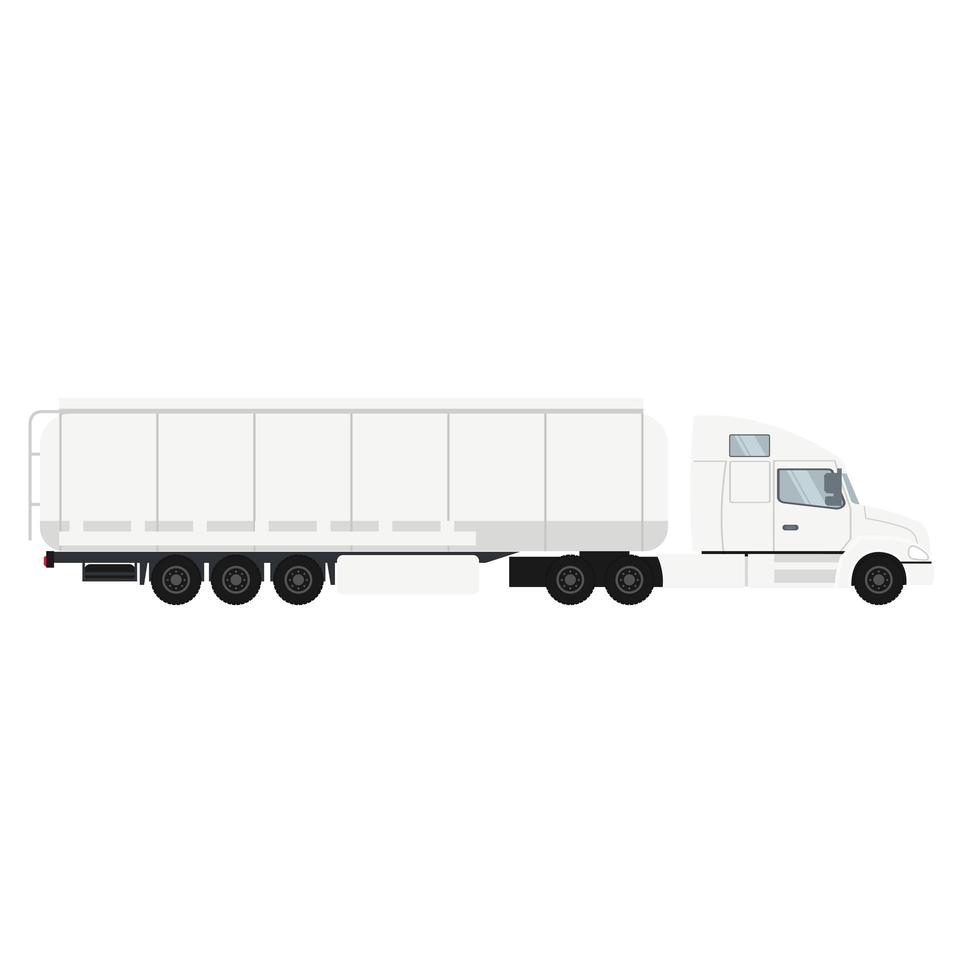 Container Trailer Truck with Cistern Heavy Transport Vehicle vector