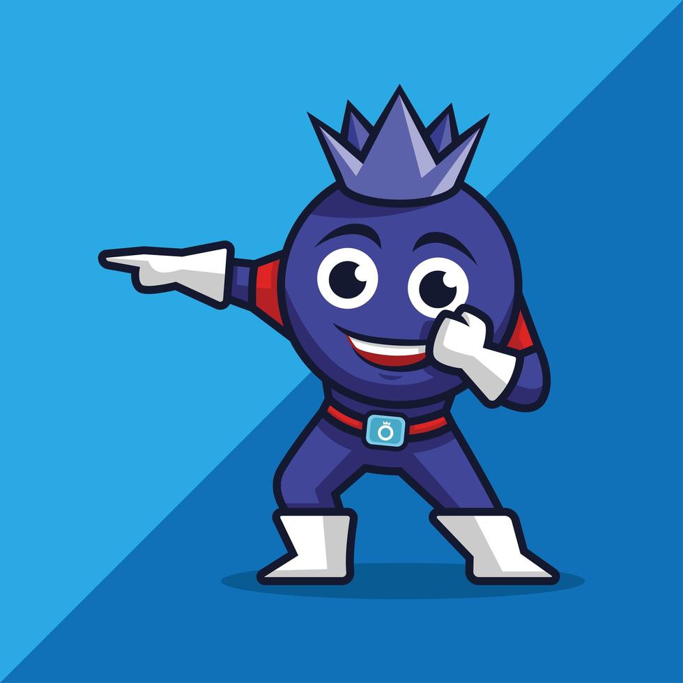 Blueberry mascot character vector