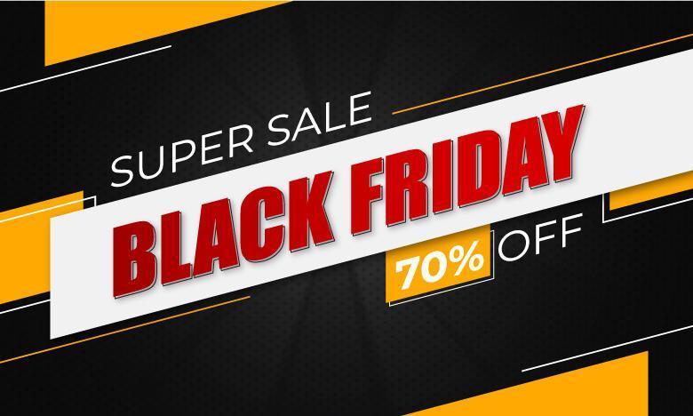 Black friday super sale banner  vector