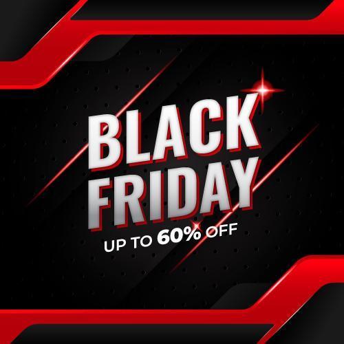 Black friday social media sale banner vector