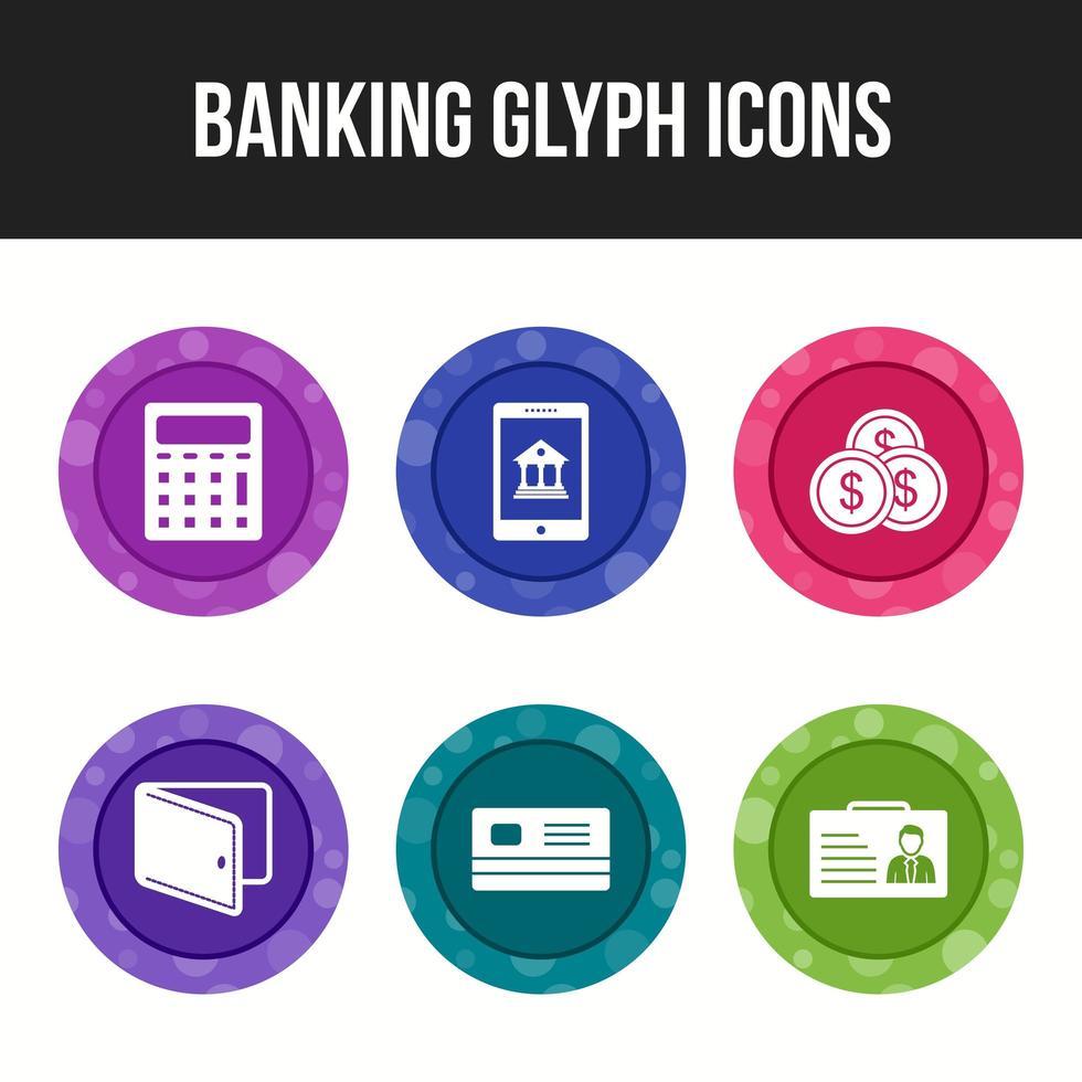 Banking icon set vector