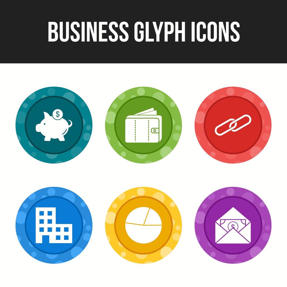 Unique Business icon set vector