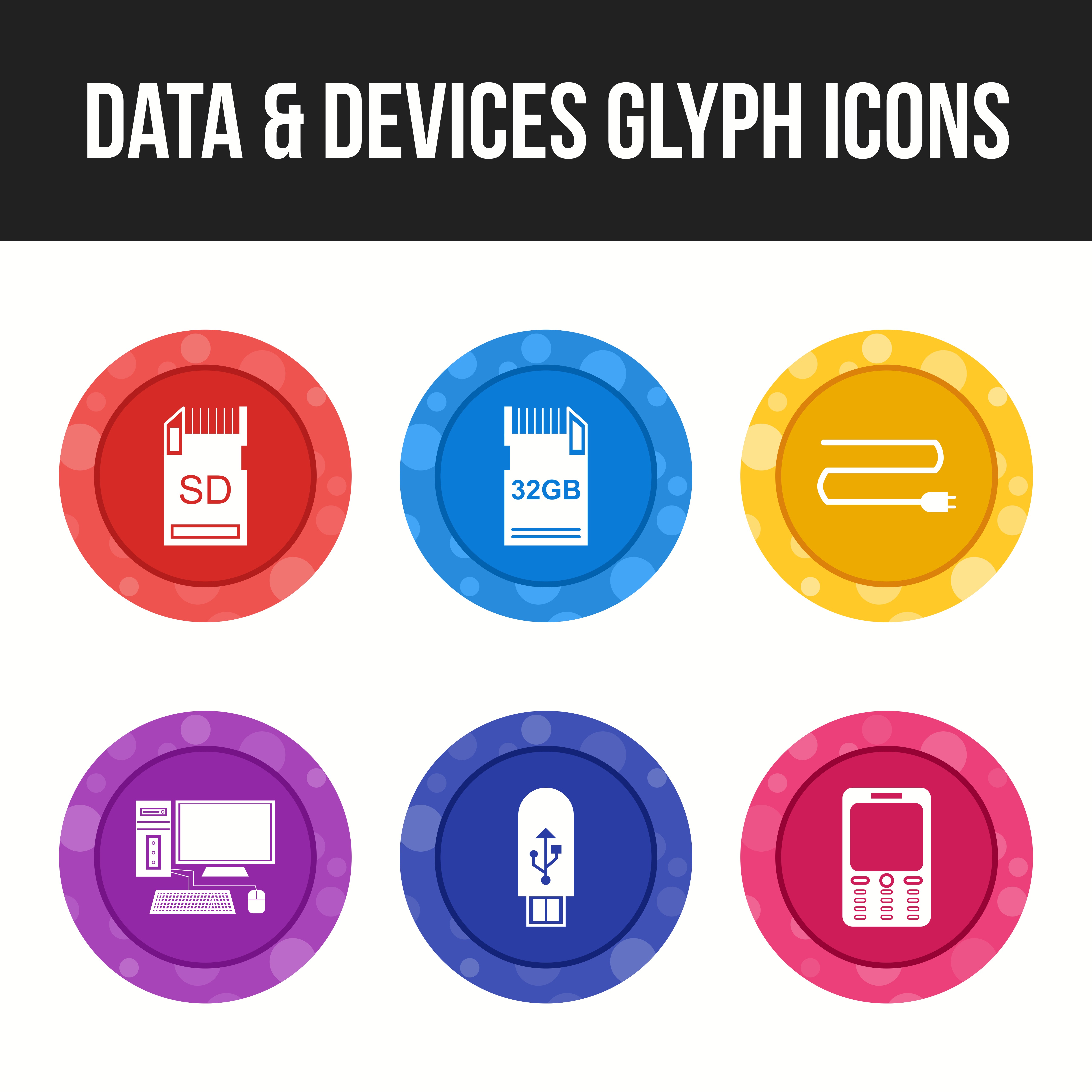 Data and devices icon set 1361588 Vector Art at Vecteezy