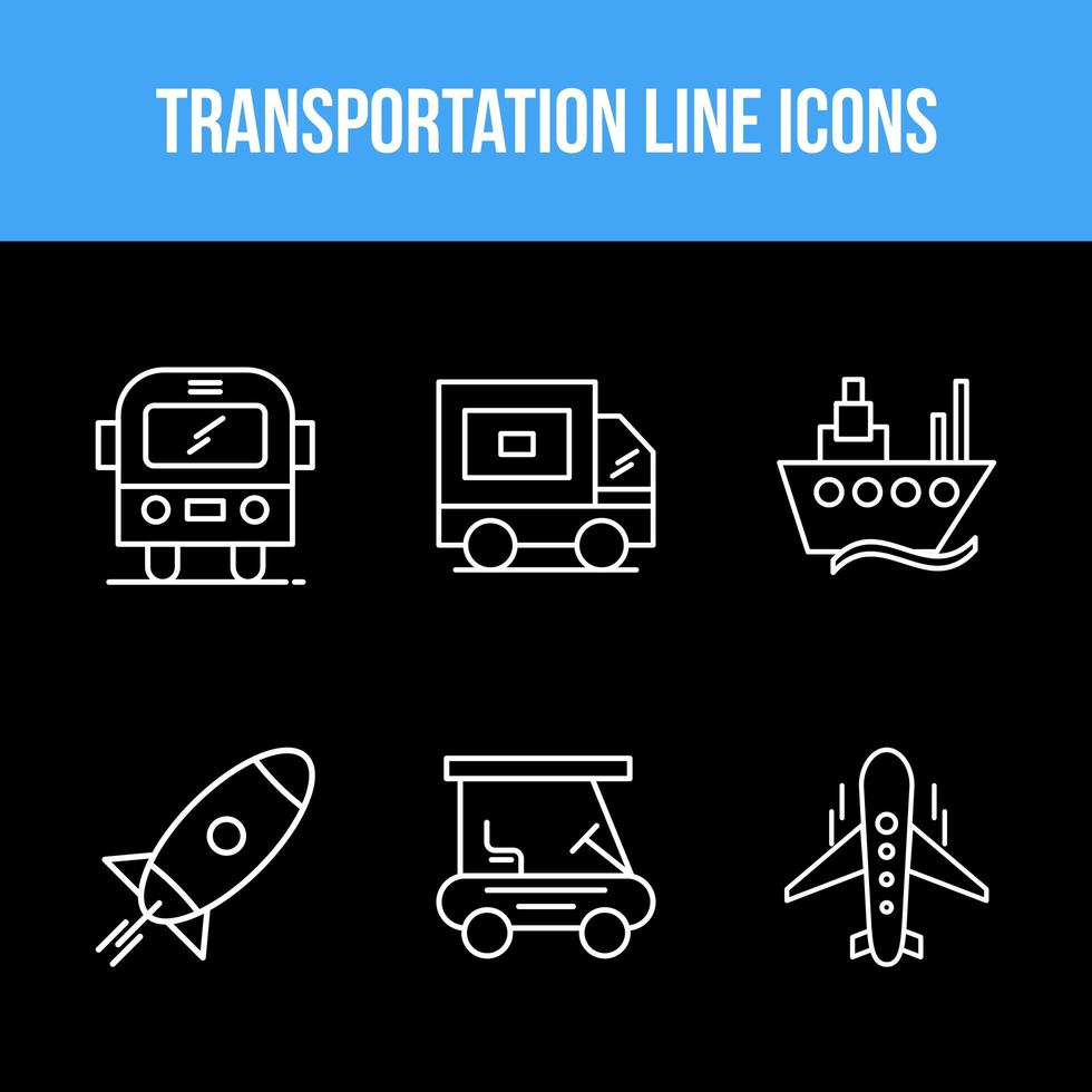 conjunto de iconos de transporte vector