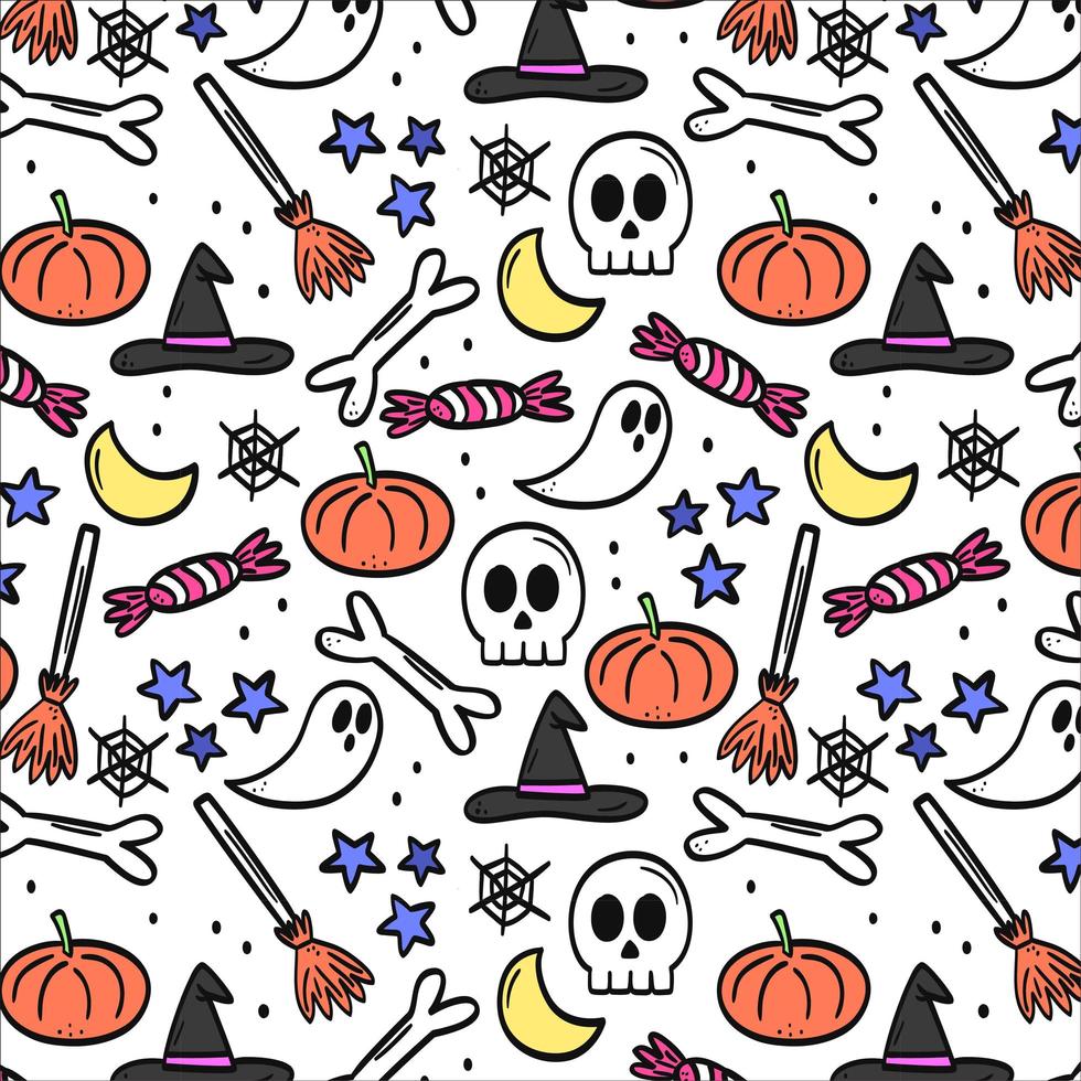 Halloween seamless pattern vector