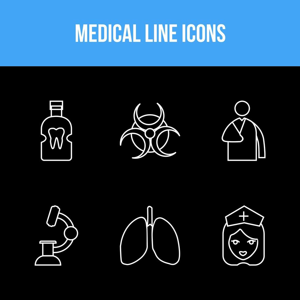 conjunto de iconos médicos vector