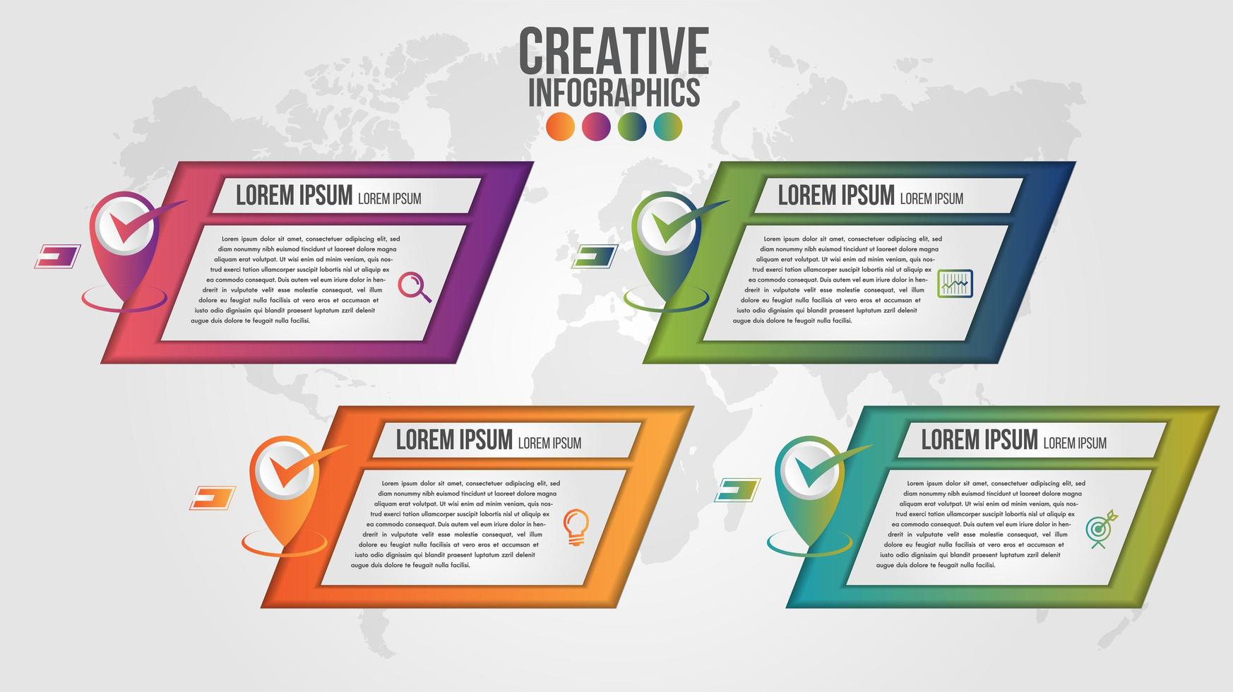 diseño de plantilla de infografías de línea de tiempo moderna vector