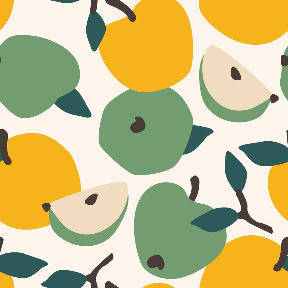 Seamless Pattern with Apples vector