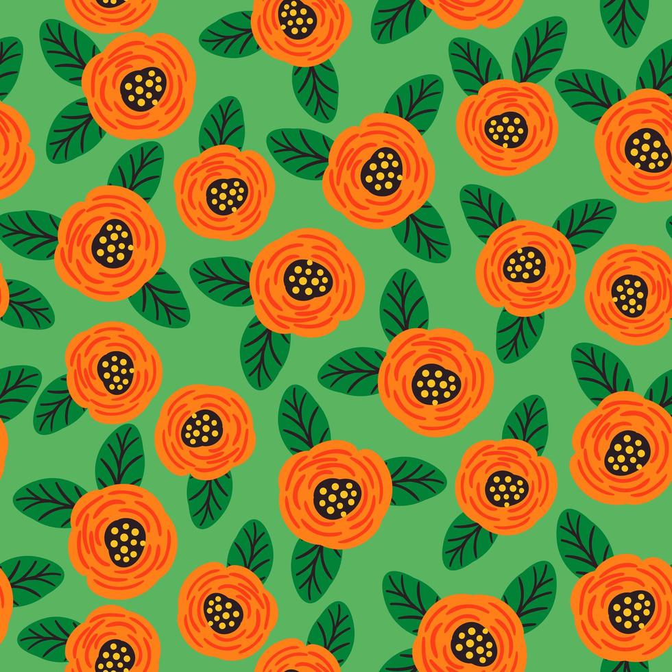 folk floral de patrones sin fisuras moderno diseño abstracto vector