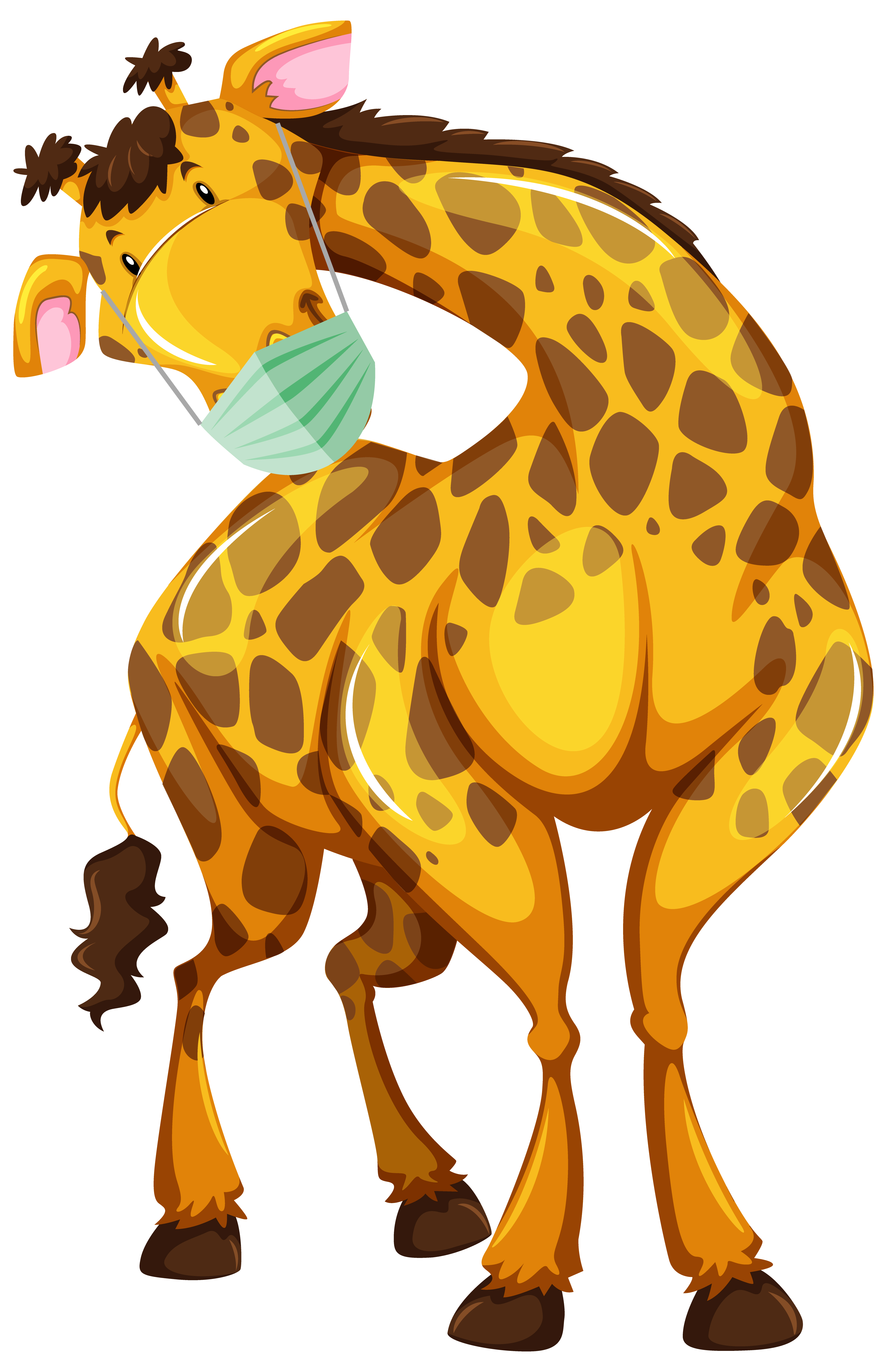 Giraffe cartoon character wearing a mask 1361808 Vector Art at Vecteezy