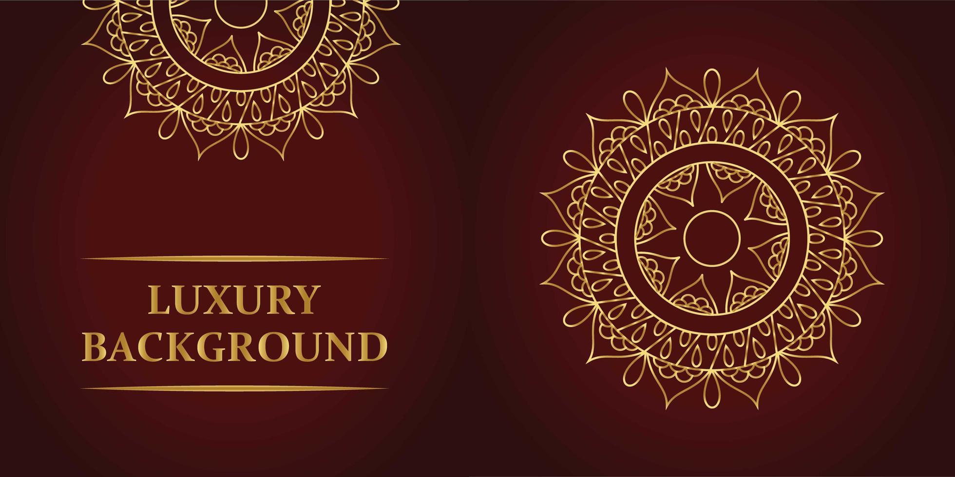 Luxury background with mandala design vector