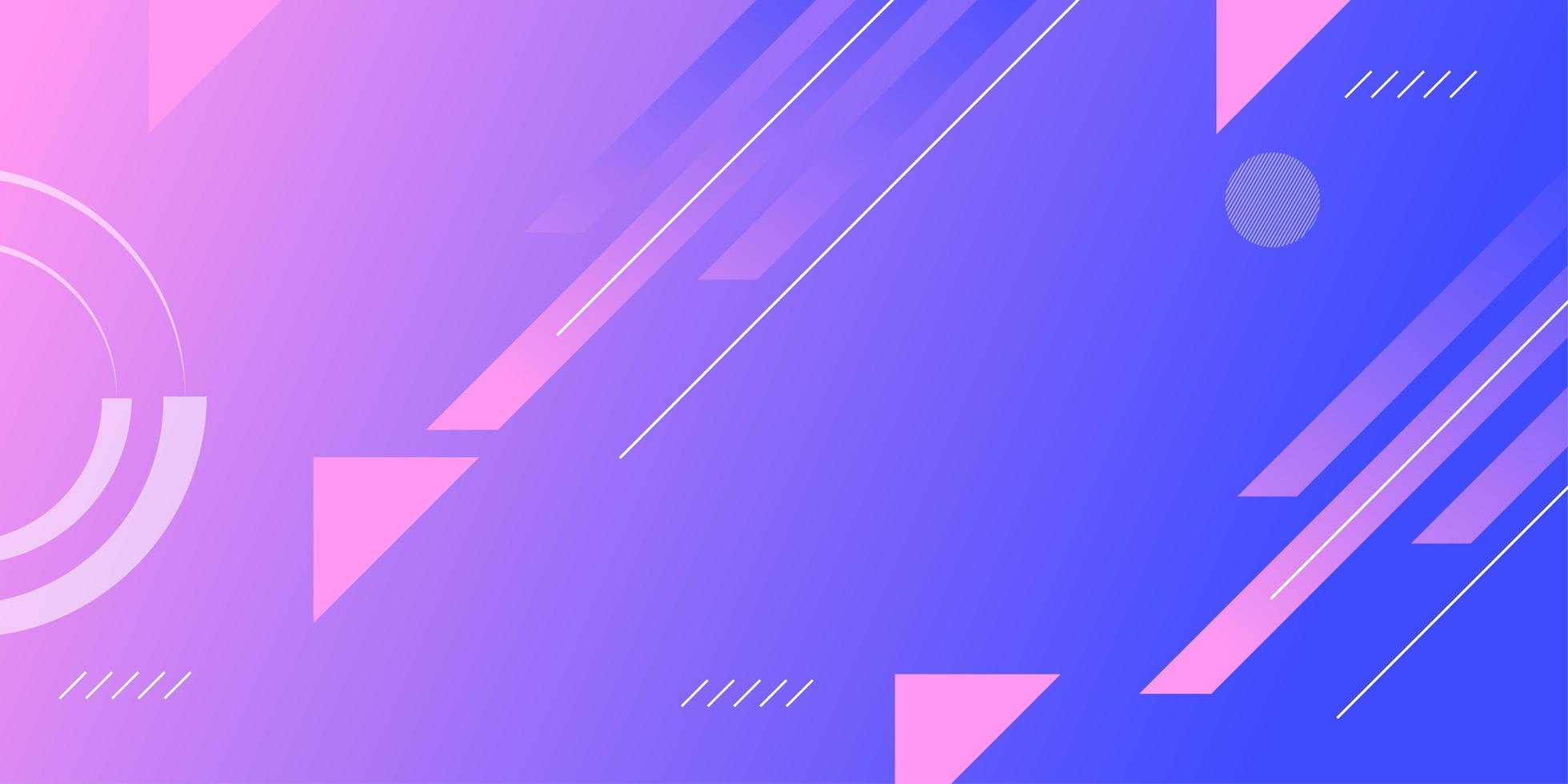 Abstract banner with colorful gradient and shapes vector