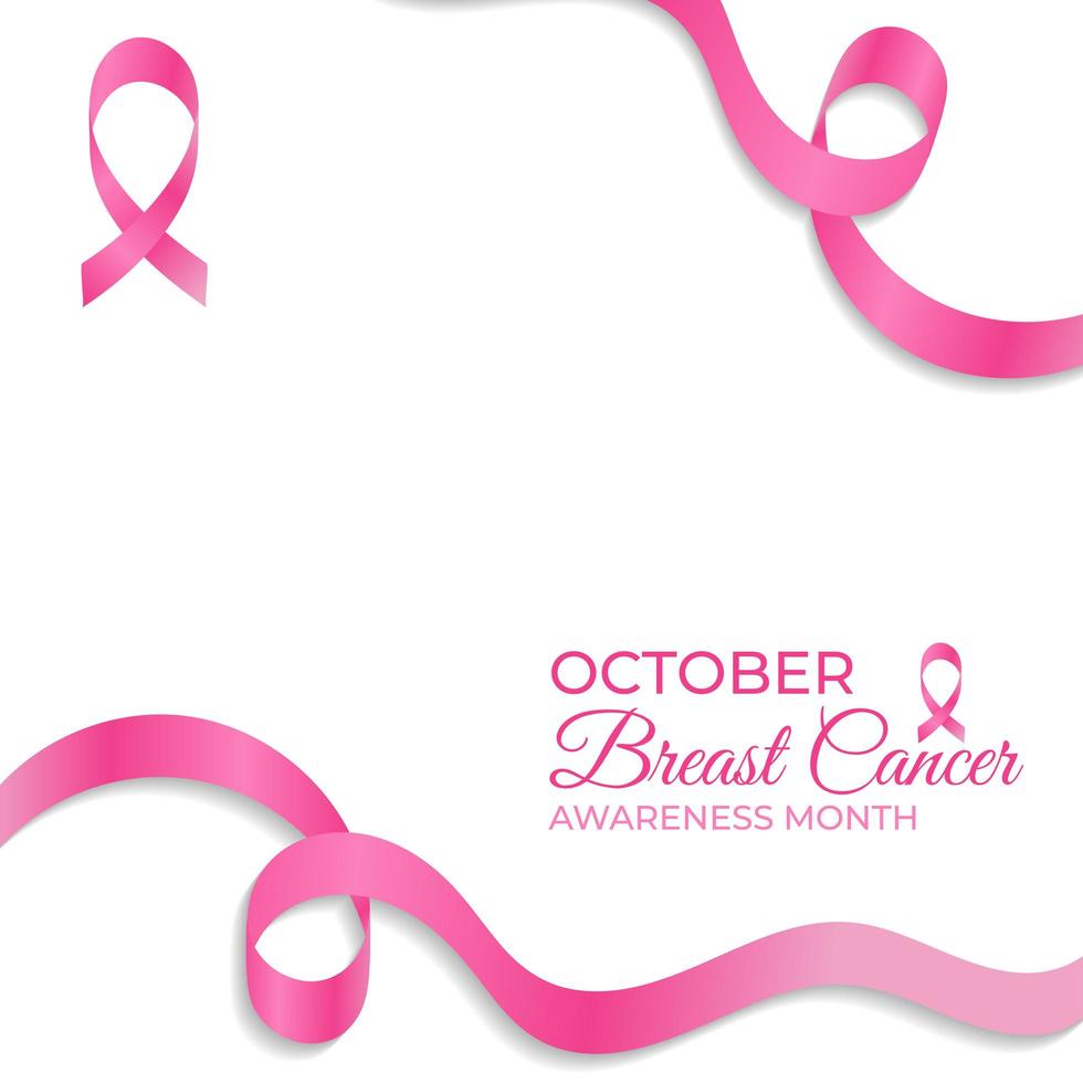 Breast cancer awareness design with ribbon  vector