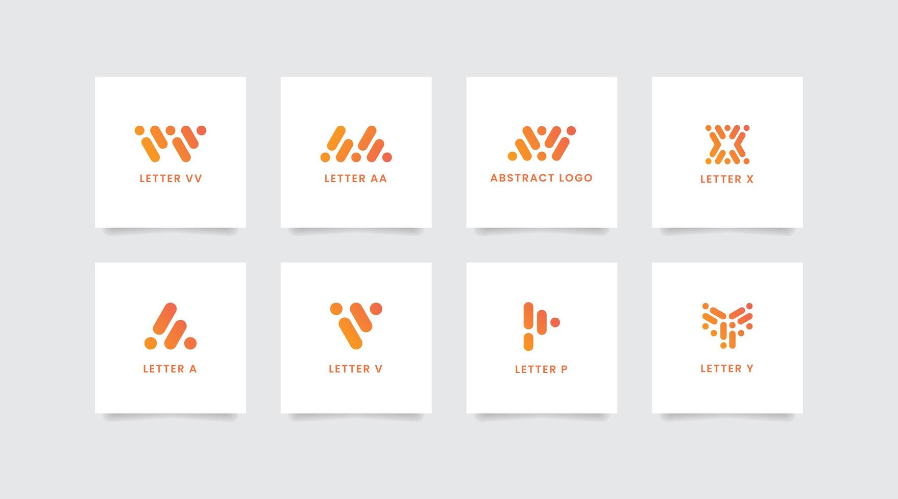 Monogram and Abstract Letter Logo Set vector