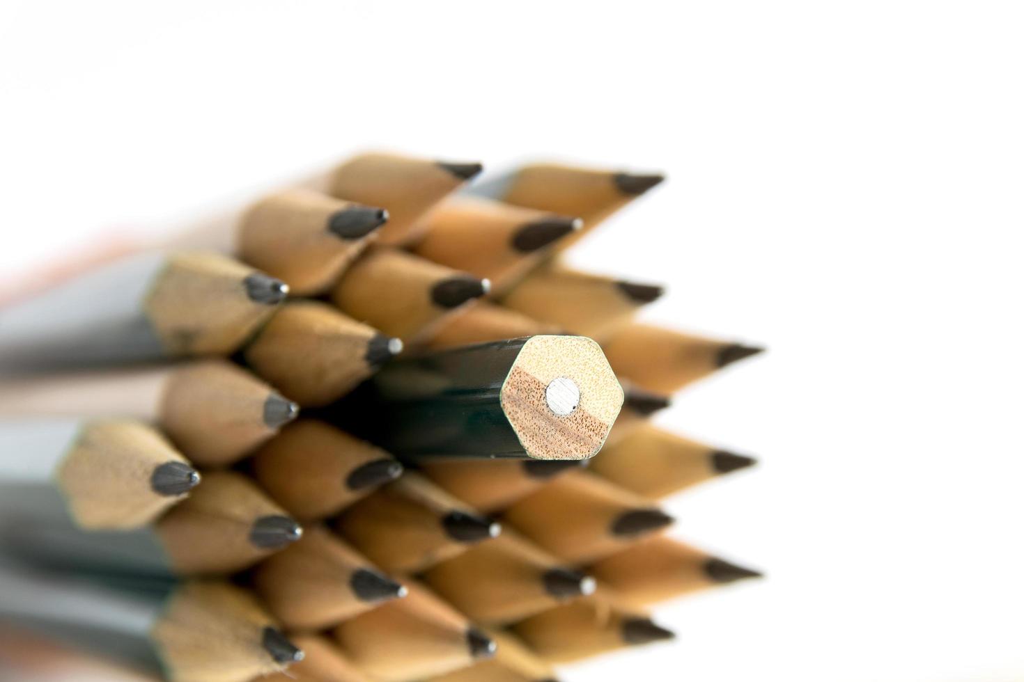 Pencils on white background photo