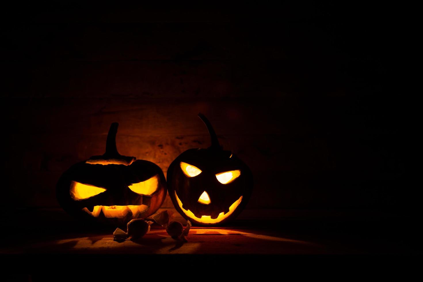 Pumpkin head jack lantern photo