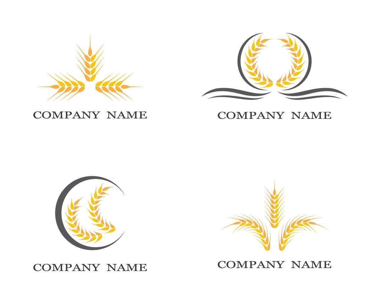 Wheat symbol set vector