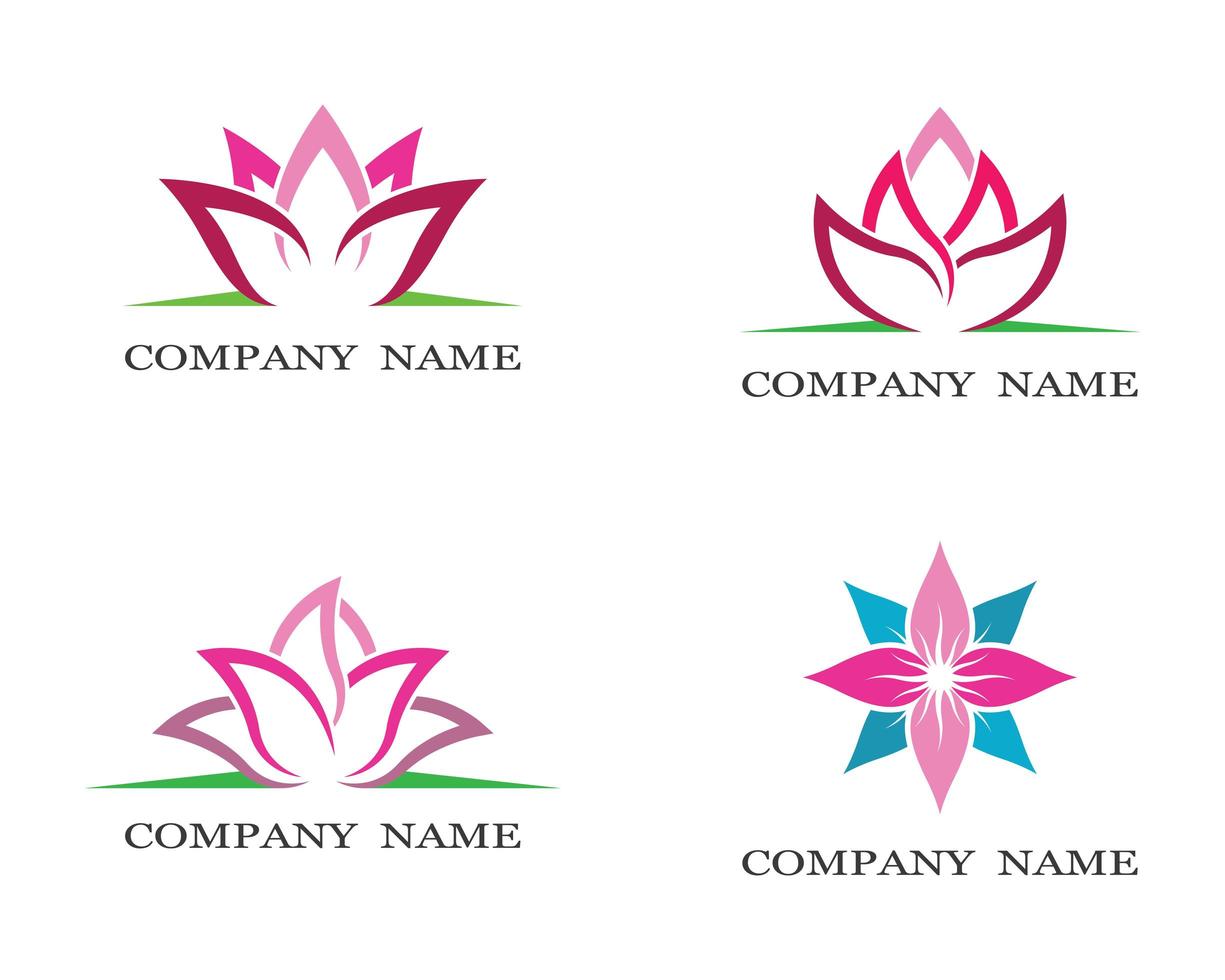 Lotus symbol set vector