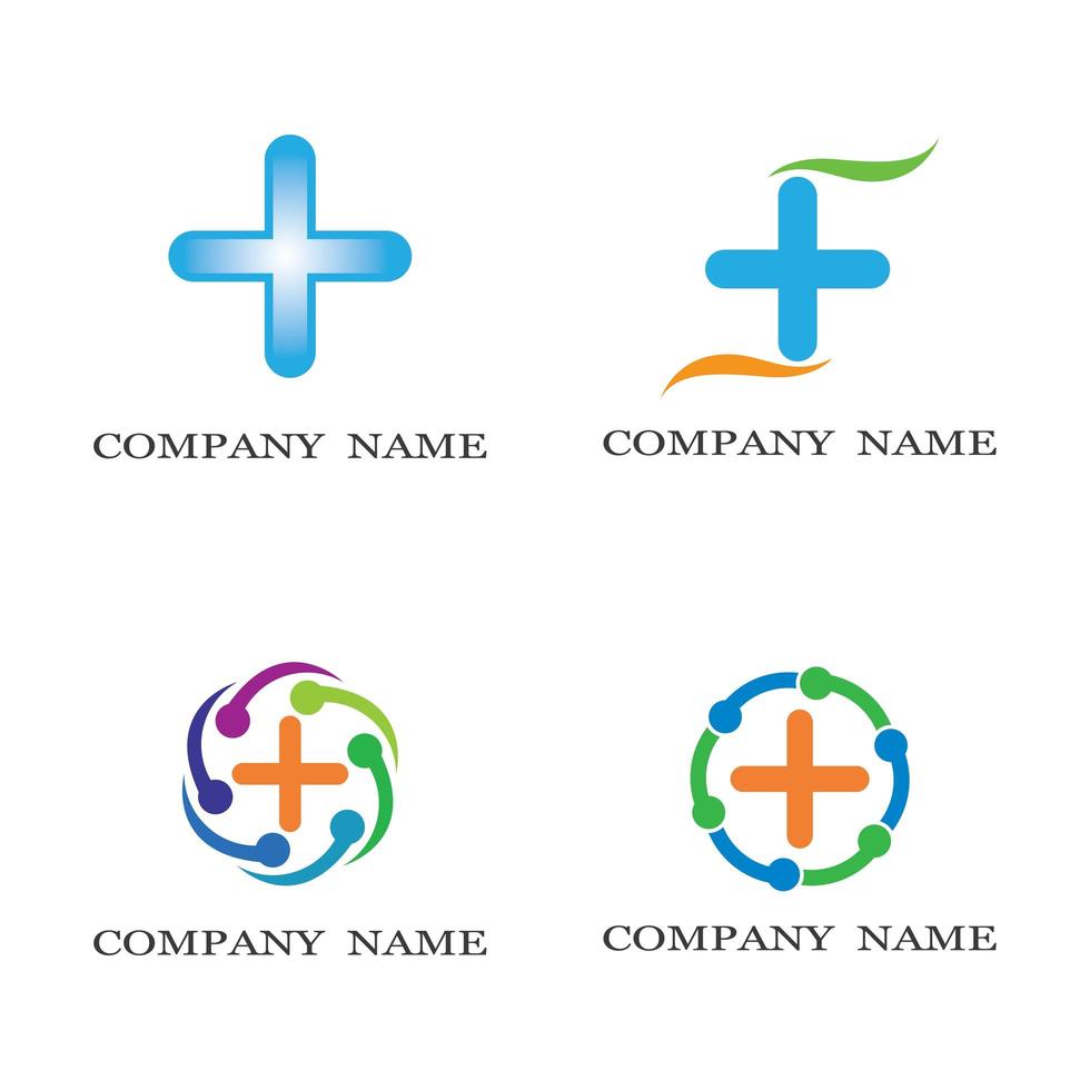 conjunto de logotipos de atención médica vector