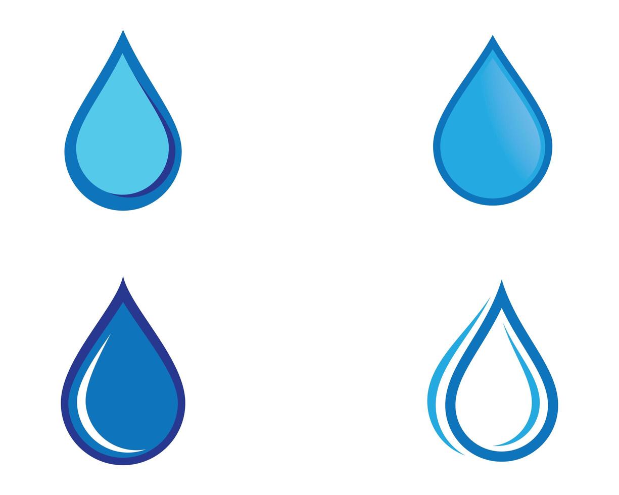 conjunto de gotas de agua vector