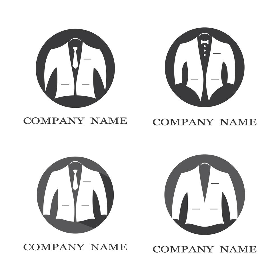 Tuxedo logo set vector