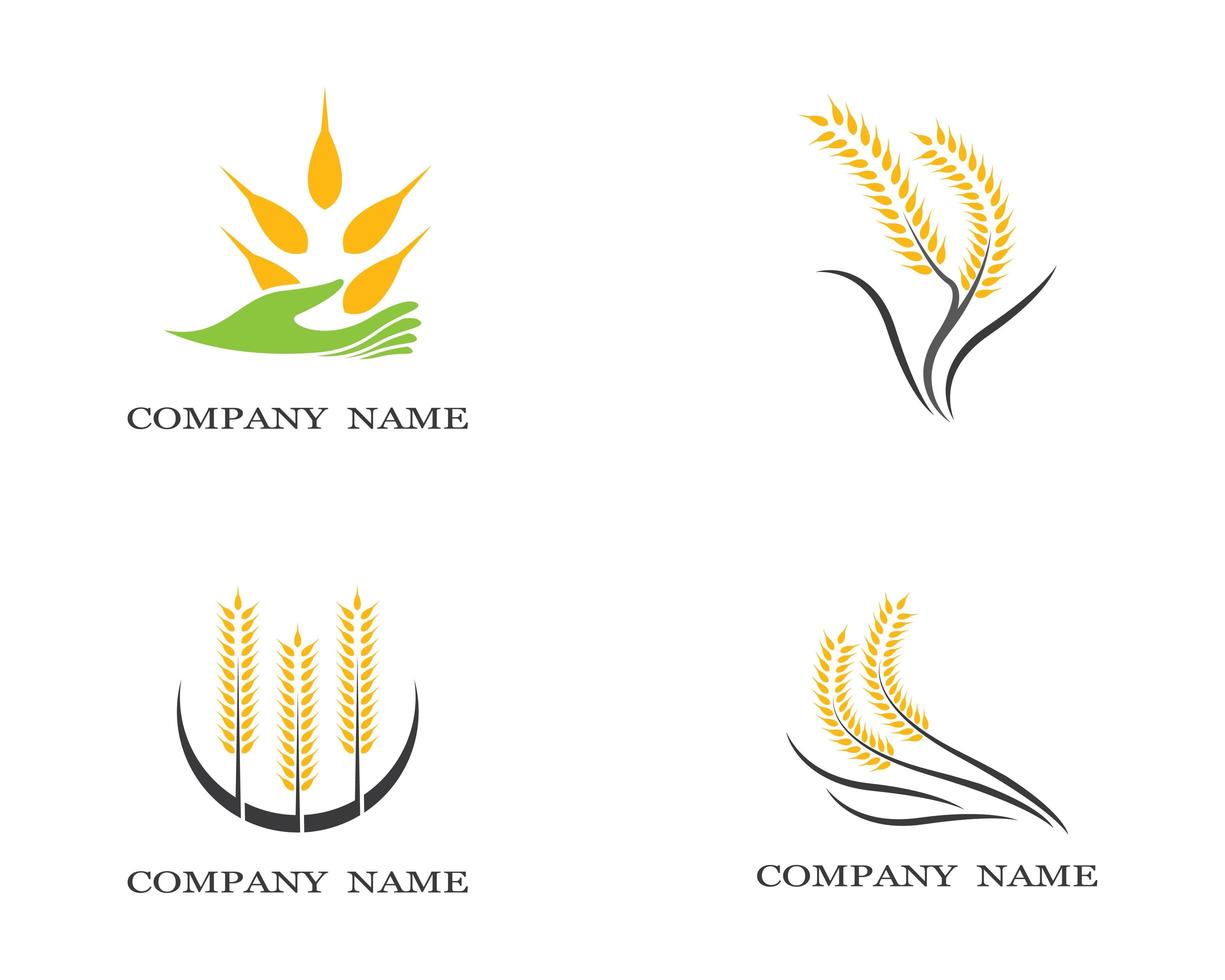 Wheat symbol set vector