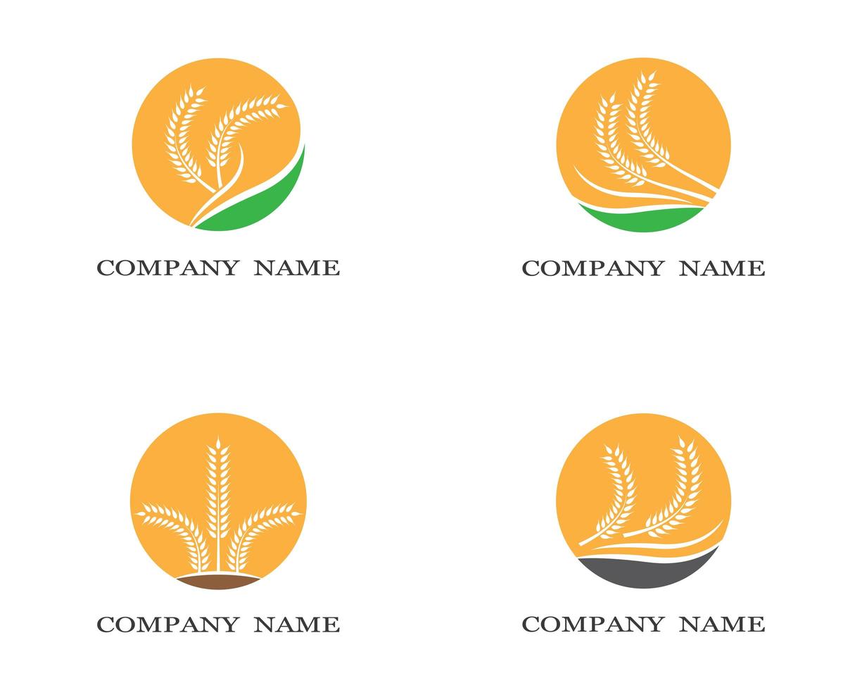 Wheat symbol set vector