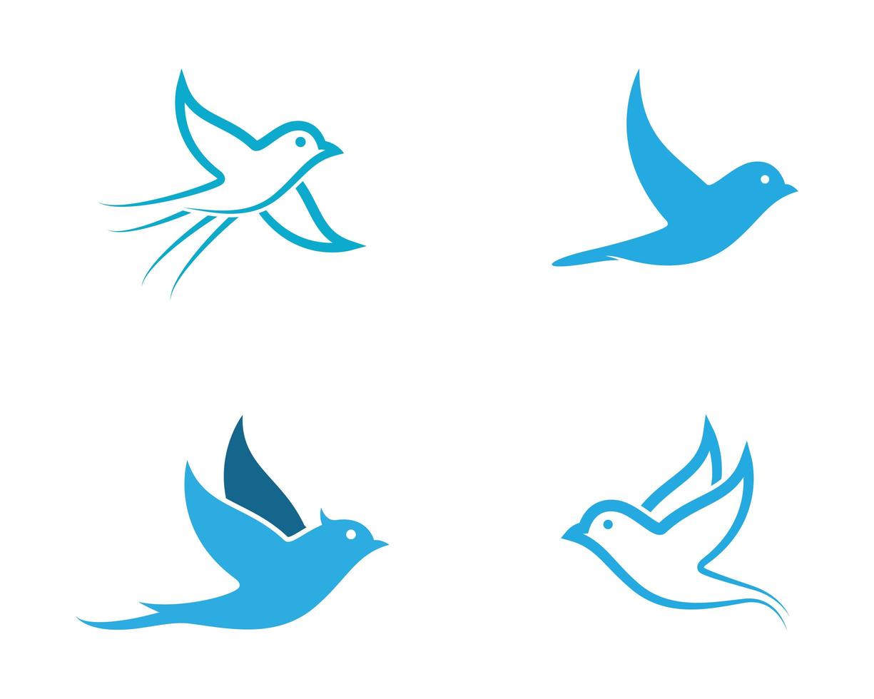 Dove icon set vector