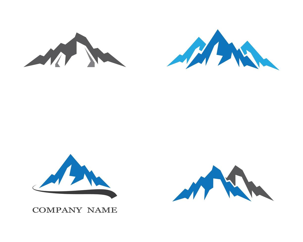 Mountain icon set vector