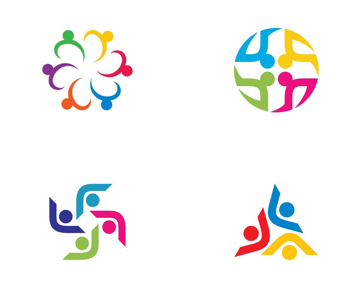 Community icon set vector