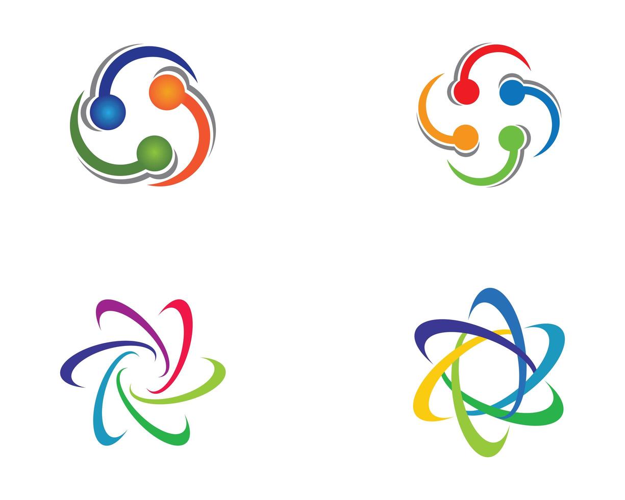 Colorful abstract symbol set vector