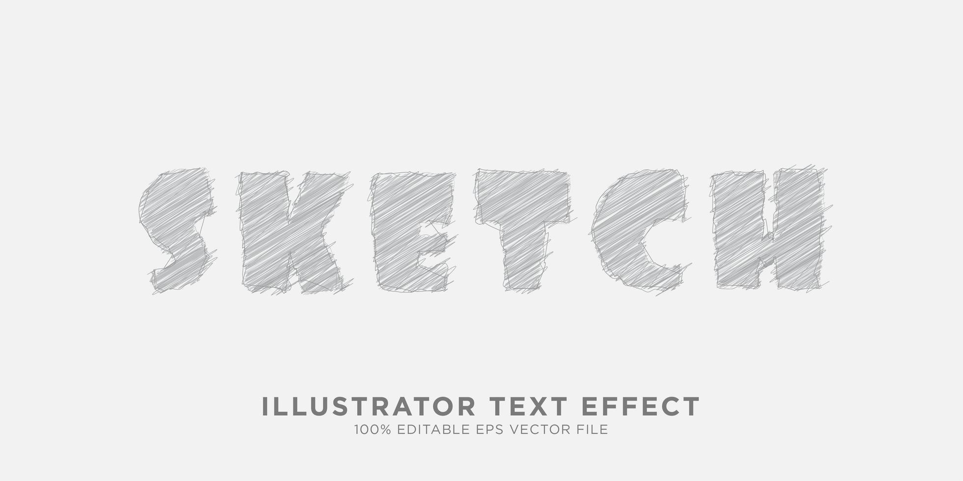Text Effect Illustrator Style Effect vector