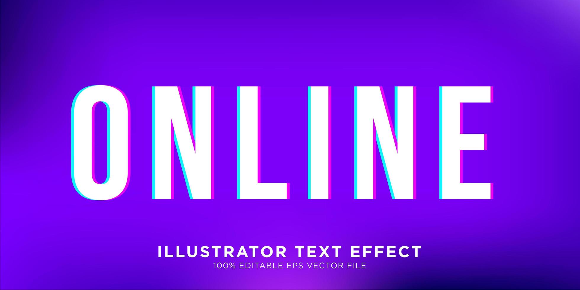 Text Effect Illustrator Style Effect  vector