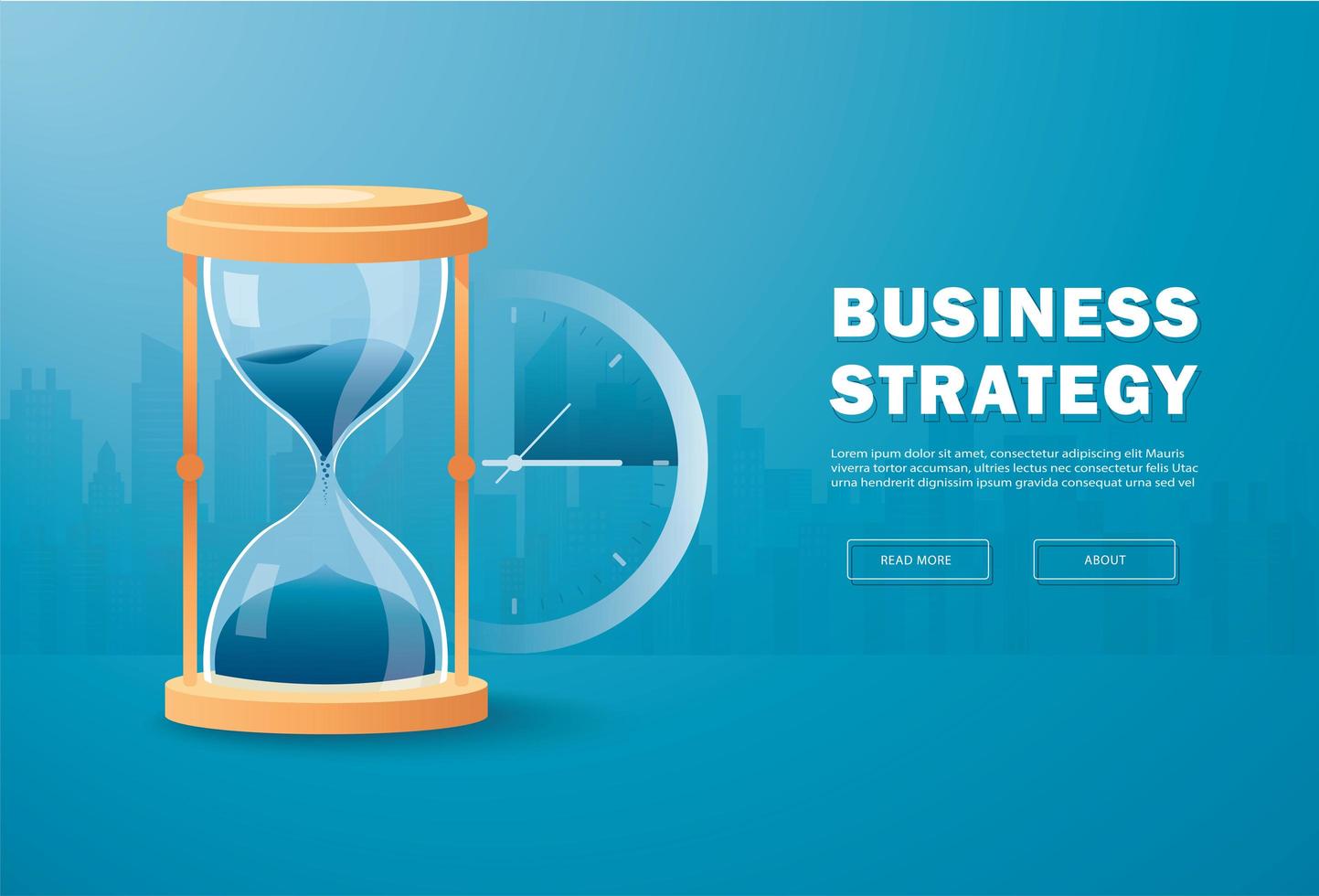 Hourglass as time passing concept for business deadline vector