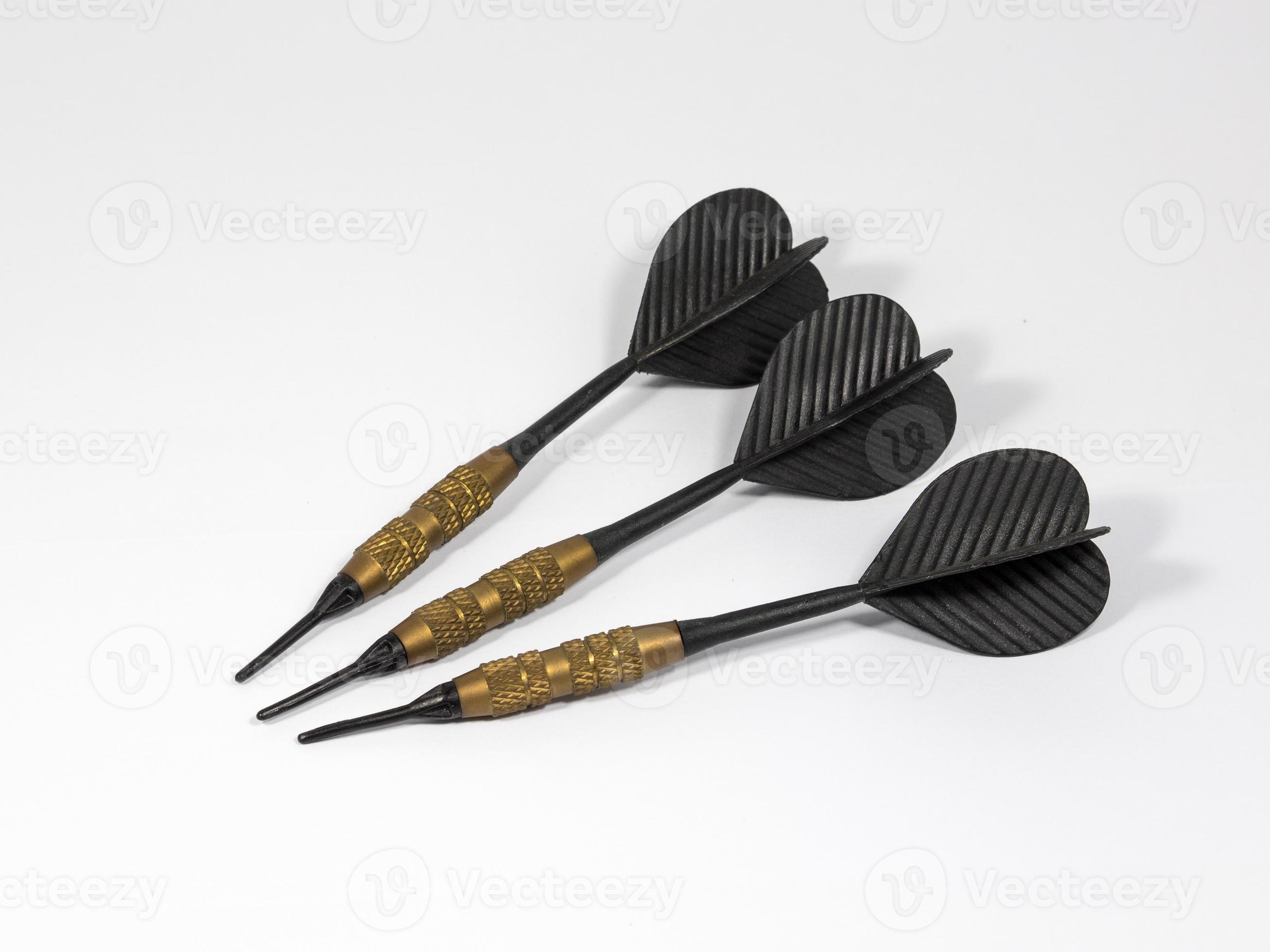 THREE BLACK DARTS ISOLATE 1364645 Stock Photo at Vecteezy