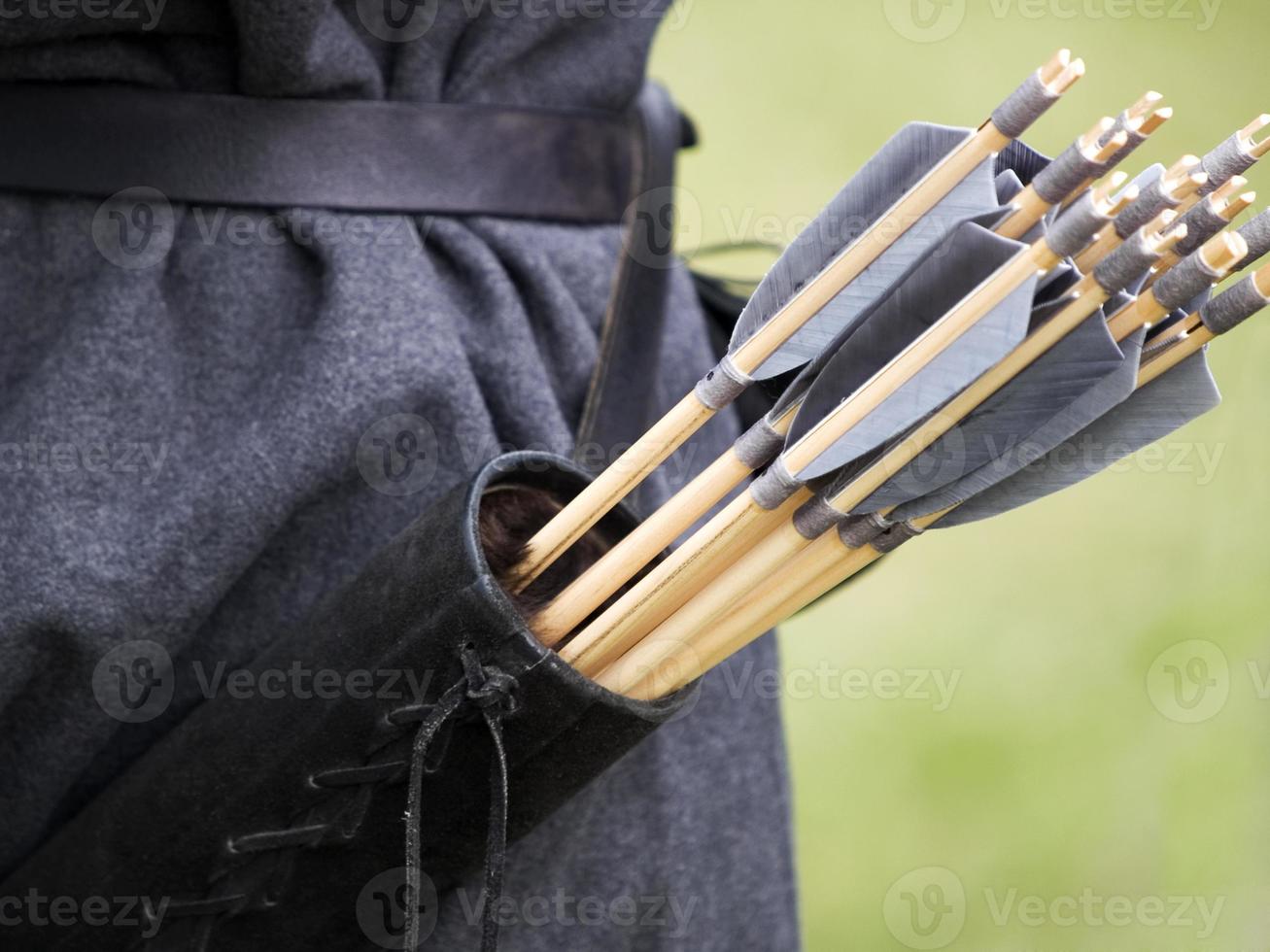 Person wearing quiver with arrows placed in it 1364724 Stock Photo at