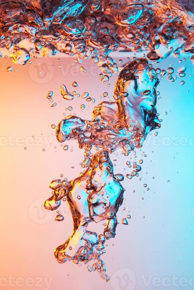 Bubbles in water photo
