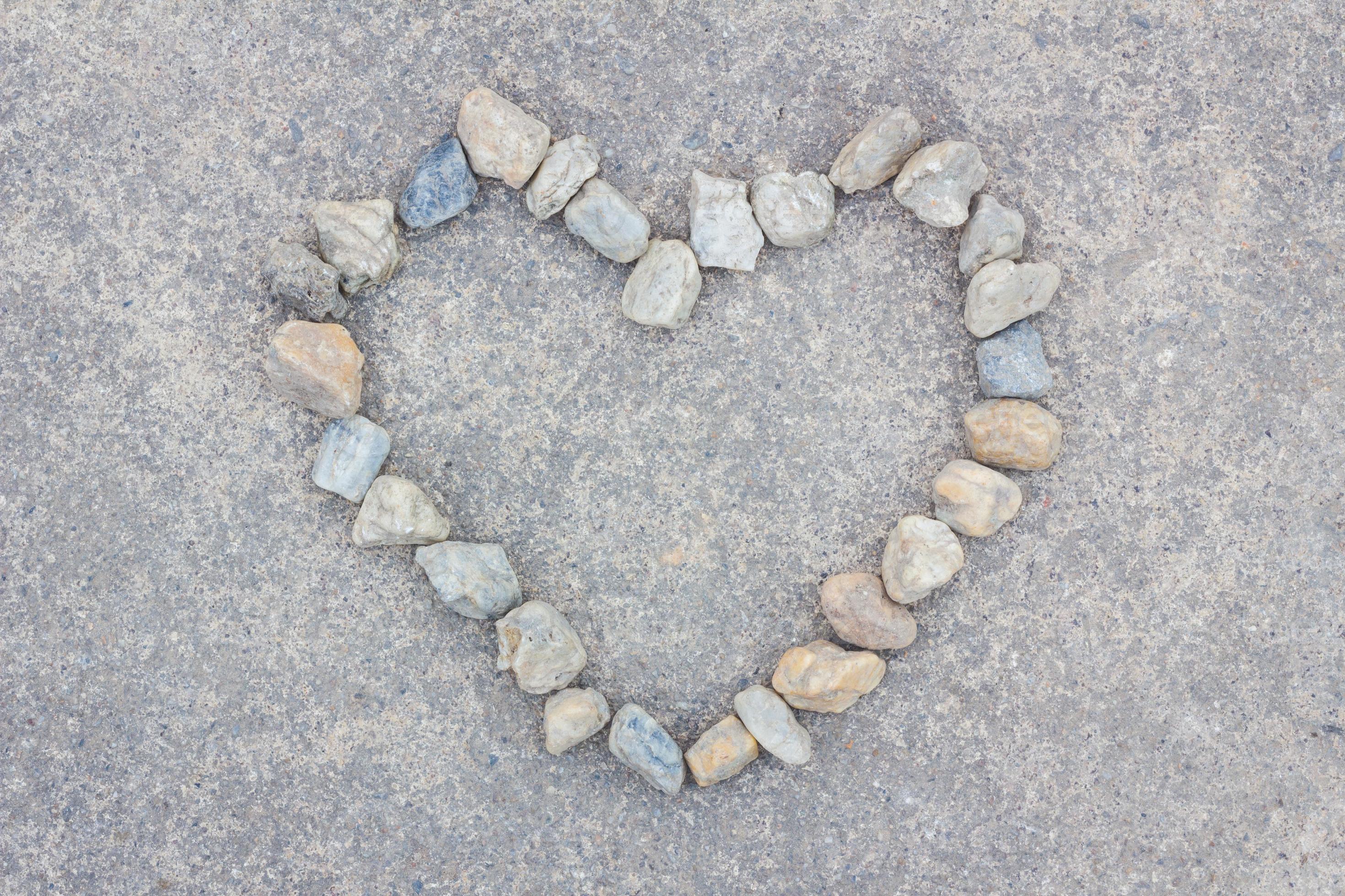 Heart made of stones photo