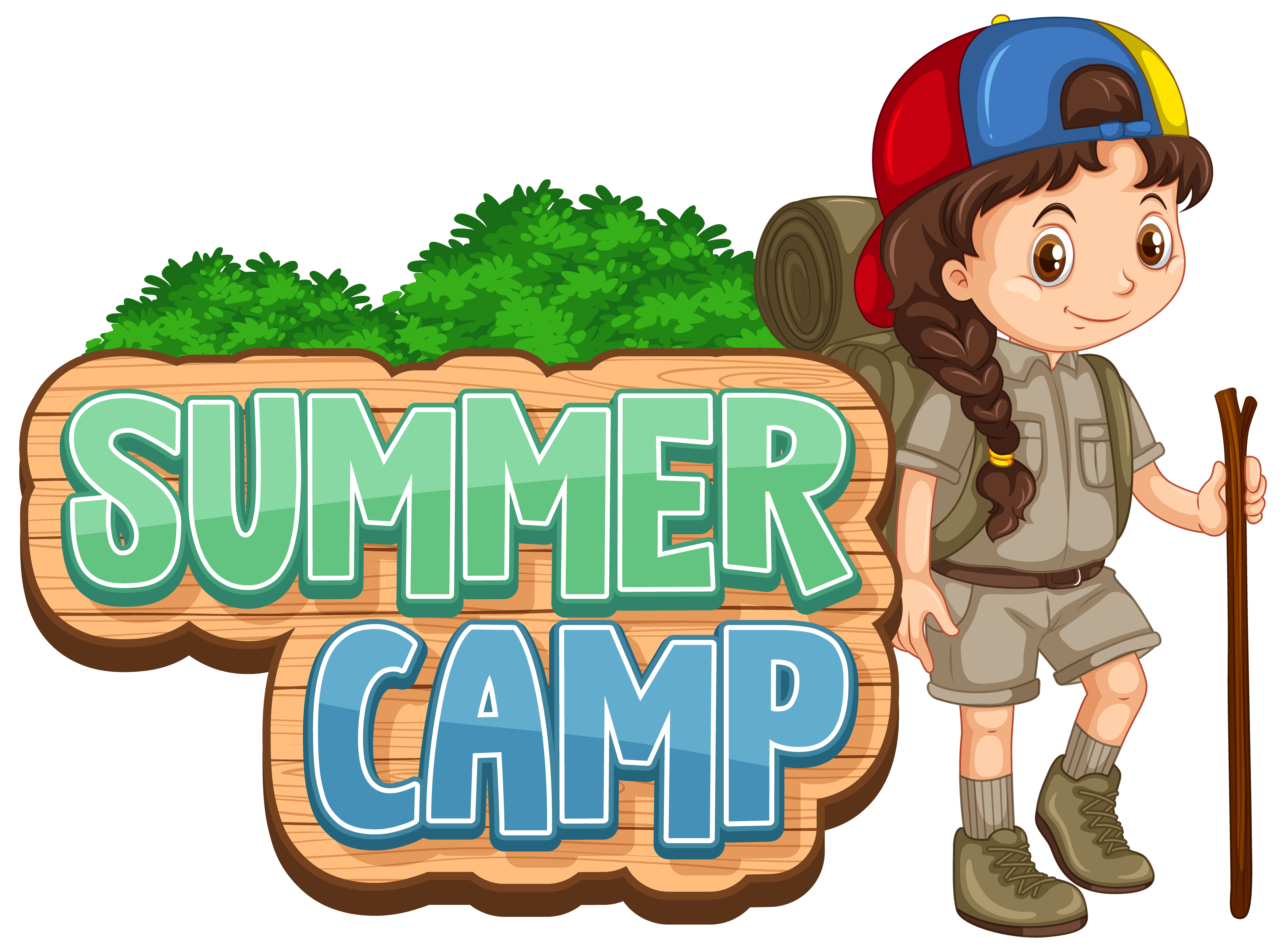 Font design for summer camp with cute kid 1367003 Vector Art at Vecteezy Font design for summer camp with cute kid 1367003 Vector Art at Vecteezy