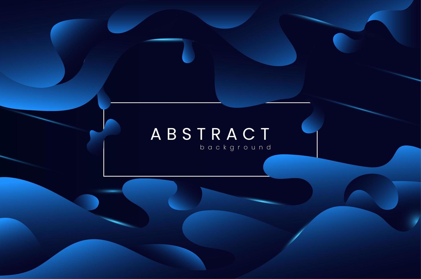 Blue gradient liquid abstract background vector